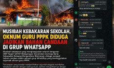 Miris, Kebakaran SMP Matayangan Diduga Jadi Bahan Candaan di Grup P3K Bolmong